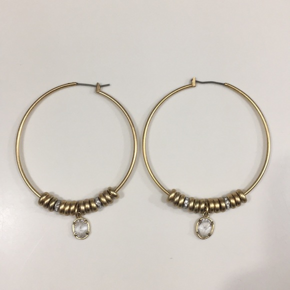 Anthropologie Jewelry - Anthroplogie Gold Plated Hoop Earrings